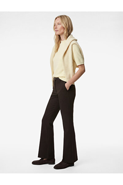 Koton Slim Fit Normal Waist Belted Flared Pants