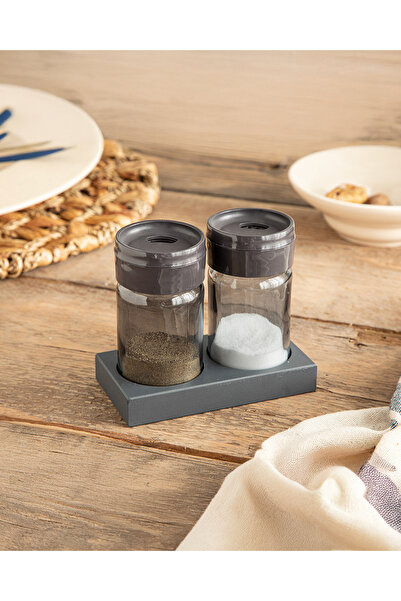 English Home جرتا كام 2 قطعة وعاء ملح وفلفل أنثراسايت