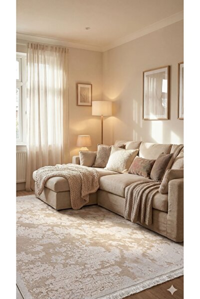 Saray Halı Crystal CR05B Modern Dokuma Pamuk Taban Halı
