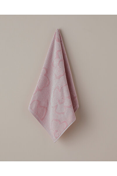 English Home Velvet Bloom Pamuk Yüz Havlusu 50x80 cm Pembe