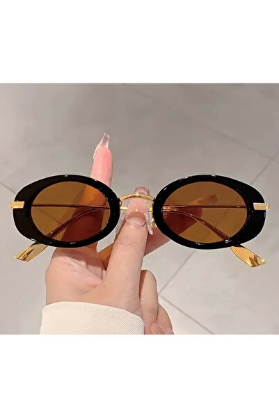 ACAR TAKI Women's Oval Design Daily Fashion Glasses-Black Frame Orange Acr7888