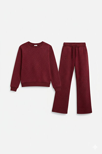 Arya Nisa Kids طقم رياضي بناتي من القطن مطبوع عليه حجر قطني بأكمام طويلة وواس...