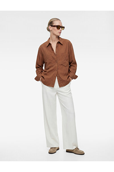 Koton Modal Classic Collar Buttoned Long Sleeve Shirt