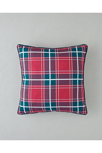 English Home Poloski Kırlent Kılıfı 45x45 cm Kırmızı - Yeşil