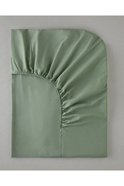 English Home Sima pamut egyszemélyes ágynemű 100x200 cm zöld