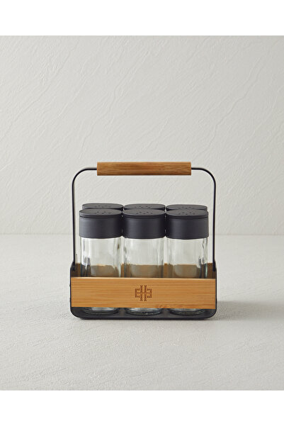 English Home Marco Cam 7 Parça Baharatlik 15x11 cm Siyah