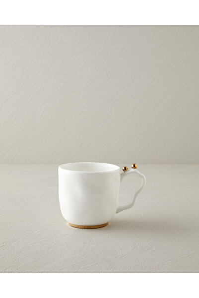 English Home Golden Gleam Porselen Kupa 440 ml Beyaz-Gold