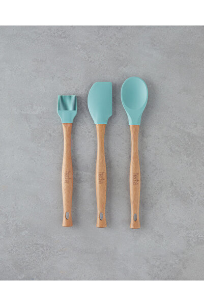 Hecha Silikon 3 Parça Servis Seti 28x32.5x31 cm Yeşil