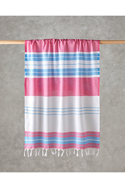 English Home Dolly Rejenere Çizgili Peştamal 90x150 cm Fuşya-Mavi