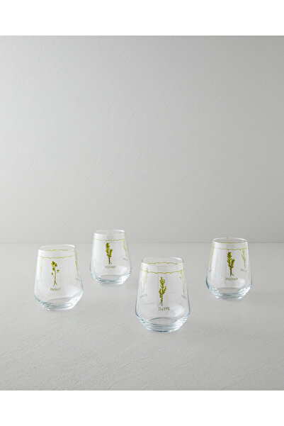 English Home Parsley Glass 4-Piece Set 425 ml Green