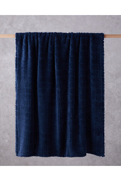 English Home Natural Checkers Jakarlı Wellsoft Tv Battaniye 120x160 cm Gece M...