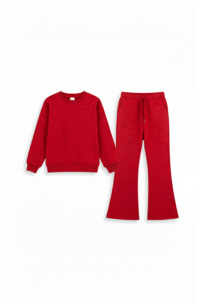 Arya Nisa Kids طقم رياضي بناتي من القطن مطبوع عليه حجر قطني بأكمام طويلة وواس...