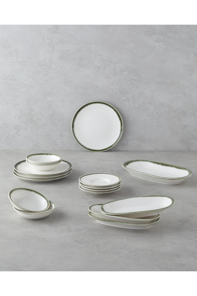 English Home Horizon Porselen Kahvaltı Takımı 16 Parça 4 Kişilik Yeşil