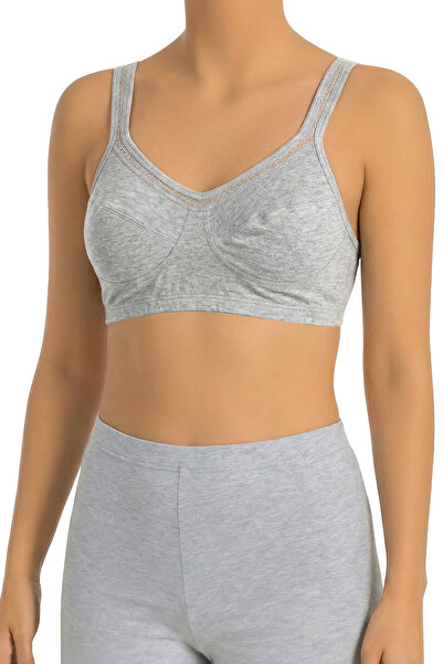 Öts Kadın Sütyen %100 Pamuklu Süprem Kumaş Dantelli Yarım Atlet Lambada | Gün...