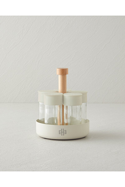 English Home Mario Cam 6 Parça Baharatlik 13x13 cm Krem