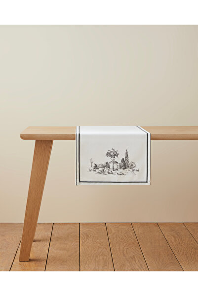 English Home Arborelle Runner 40x140 cm Siyah - Beyaz