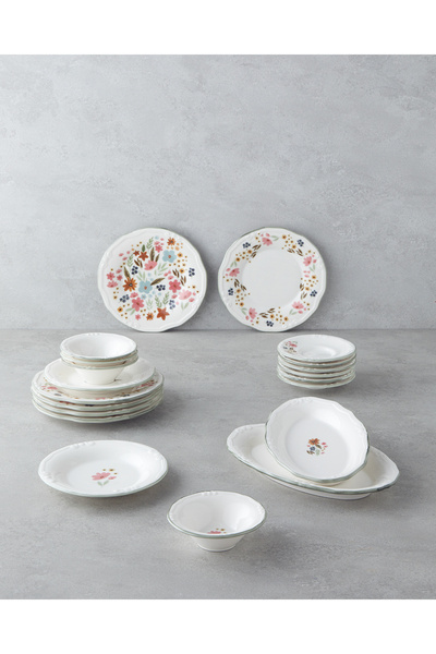 English Home Set de mic dejun din porțelan botanic 20 piese - colorat pentru ...