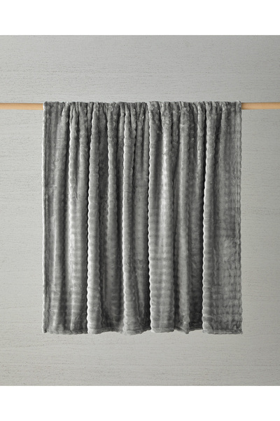 English Home Glance Bubble Pelüş Tek Kişilik Battaniye 150x200 cm Gri