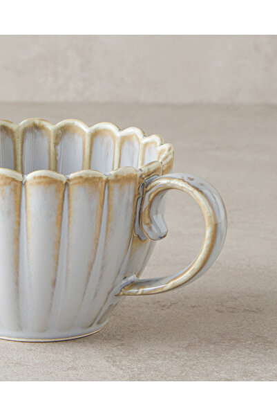 English Home Fiore New Bone China Kupa 350 ML Gri