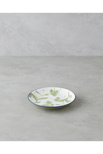 English Home Farfurie pentru tort din porțelan Plantopia 15 cm Alb - Bleumarin