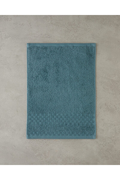 English Home Border Check Pamuk El Havlusu 30x40 cm Petrol