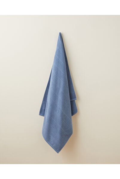 English Home Prosop de baie din bumbac Sandy Stripe 80x150 cm Albastru închis