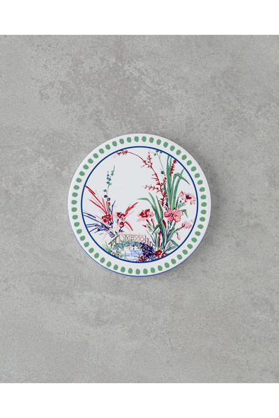 English Home Chimera Seramik Bardak Altlığı 11 cm Beyaz - Yeşil