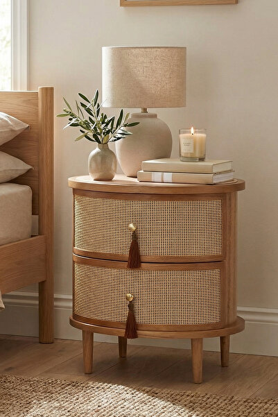 Latanwood Francesco Hazeranlı Ahşap Komodin