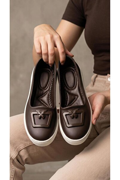 Beyond Дамски кафяви модерни балетни обувки с катарама за всеки ден BYNDBYZ01