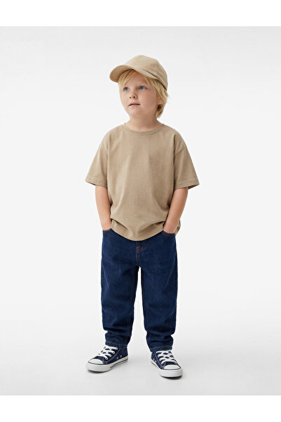 Koton Pantaloni din denim cu buzunare din bumbac, croială confortabilă, cu na...