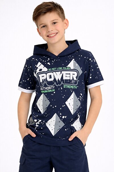 Cansın Mini Boy Hooded Tshirt 4-14 Years 14254