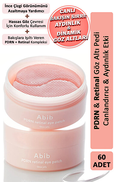 Abib PDRN Retinal Eye Patch Glow Jelly 60 Adet – Göz Altı Morluk ve Şişlik Ka...