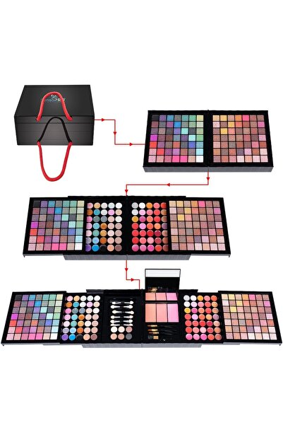 SensoPRO Milano Kit de machiaj multifuncțional 177 de culori Mix & Go + Set C...