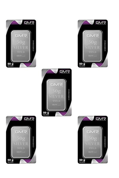 Lora Kuyumculuk 5 Adet 50 Gram Külçe Gümüş