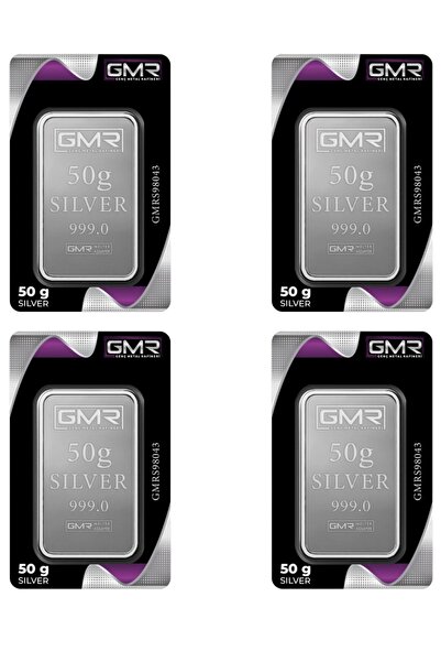 Lora Kuyumculuk 4 Adet 50 Gram Külçe Gümüş