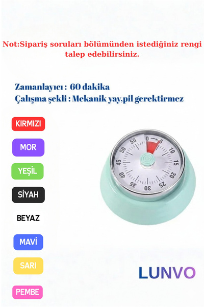 Lunvo Mutfak Saati & Sayaç-Geri Sayım/Kronometre