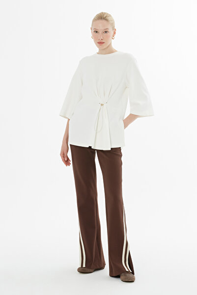 kı.we Belde Büzgü Detaylı Truvakar Kol Bluz