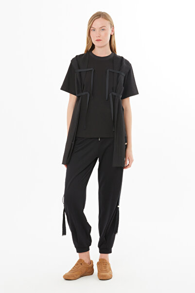 GIZIA SPORT Transparan Pilise Detaylı T-shirt