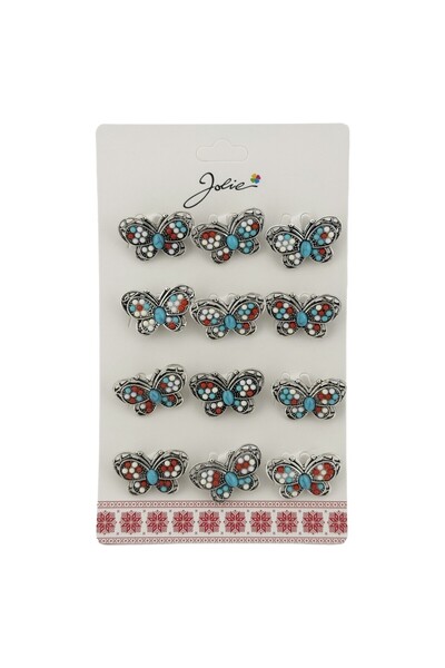 Flippy Set 12 Brose Martisor Primavara Fluture cu Pietre