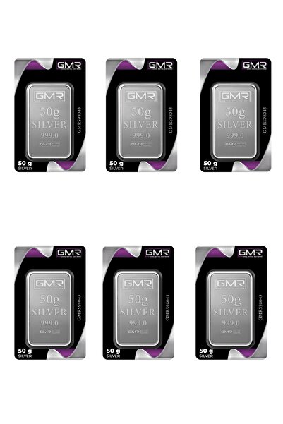 Lora Kuyumculuk 6 Adet 50 Gram Külçe Gümüş