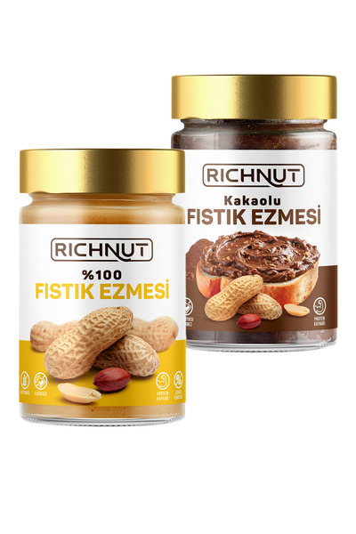 RİCHNUT 2 Adet Fıstık Ezmesi | Çikolatalı Ve Sade