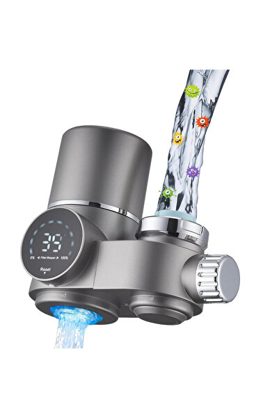 QuTek Filtru de apa potabila, montare la robinetul de la chiuveta, elimina im...