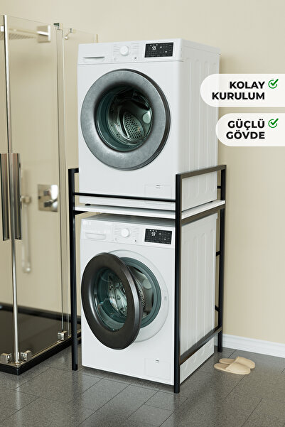 Hediyeler Kapında Çamaşır ve Kurutma Makinesi Dolabı Kolay Kurulum Metal Gövde