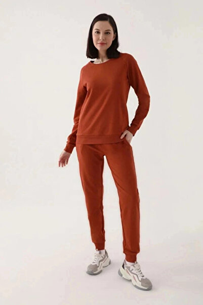 Arnetta Simple Style Dark Brown Women's Tracksuit Set