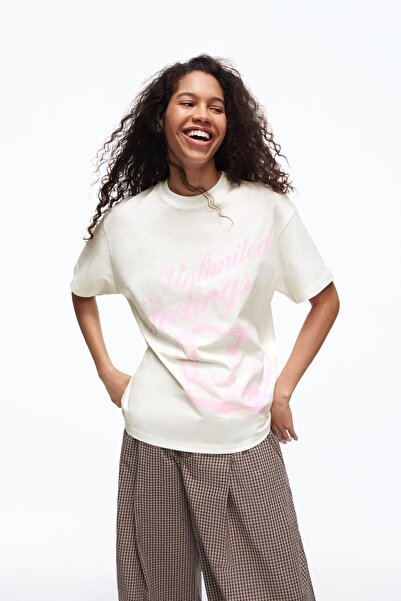 Bershka Kısa kollu baskılı tişört