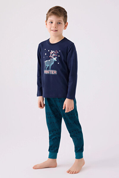 Arnetta Erkek Çocuk Lacivert Pijama Takımı