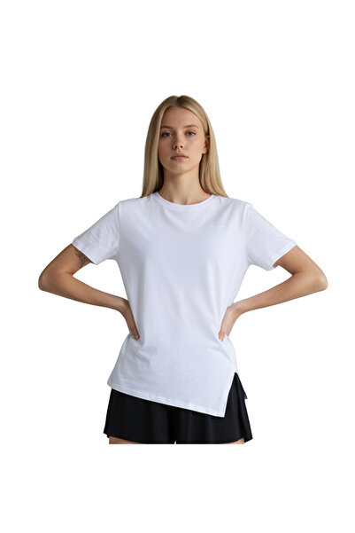 Sportive Aso Kadın Beyaz Günlük Stil T-Shirt 25YK014-BYZ