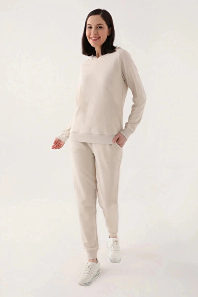 Arnetta Stylish Beyaz Kadın Eşofman Takımı