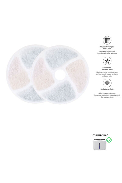 STAYPURE Aktif Karbon Yedek Filtre 2 Adet (KPF-10550 Su Pınarı Uyumlu)