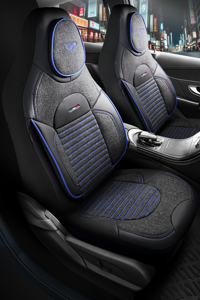 Panda Kılıf PANDA ENZO SERİSİ KETEN KUMAŞ OTO KOLTUK KILIFI - TAM SET